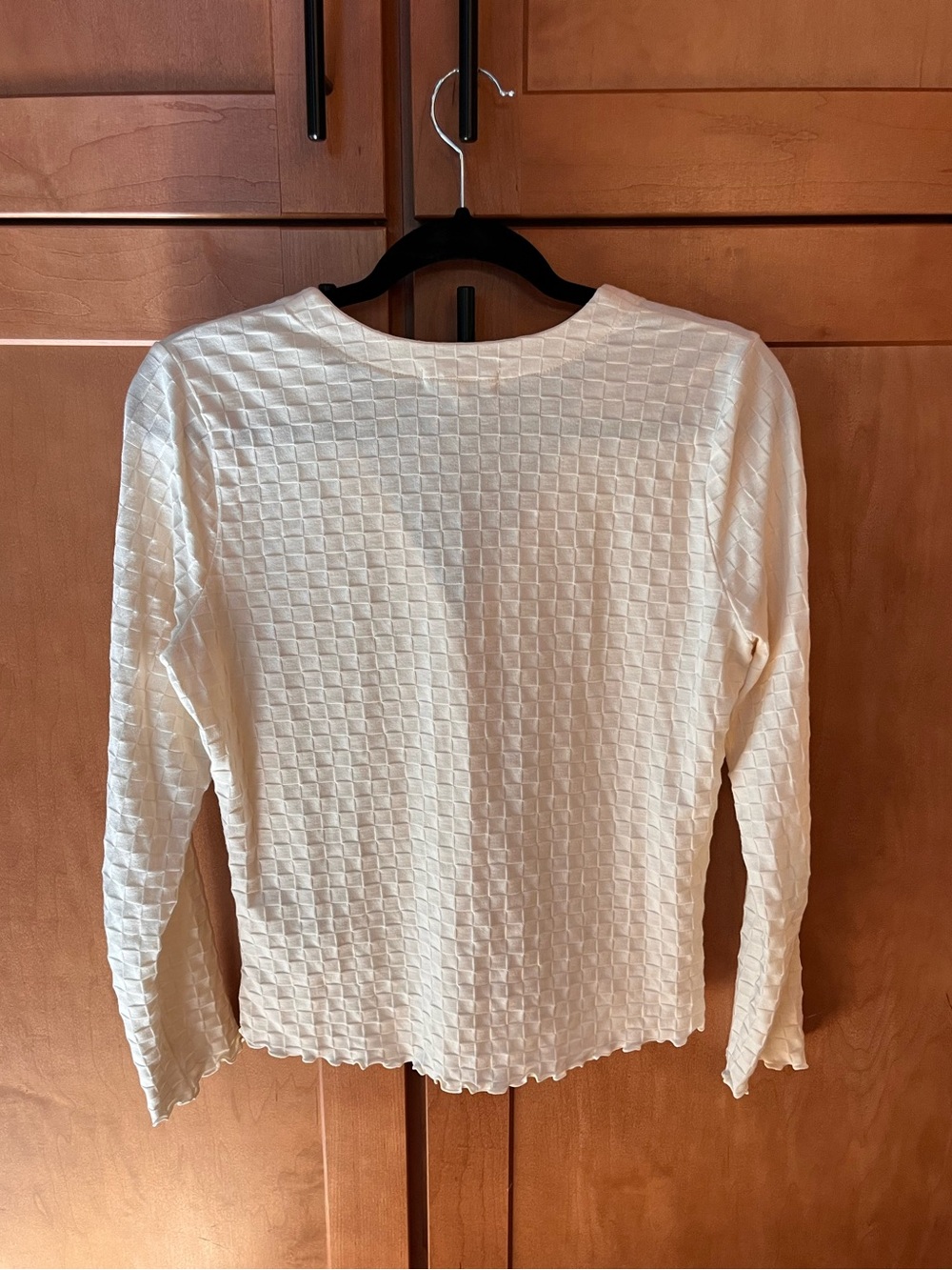 Madewell Women's Cream Textured Button-Front Top - Picture 2 of 8
